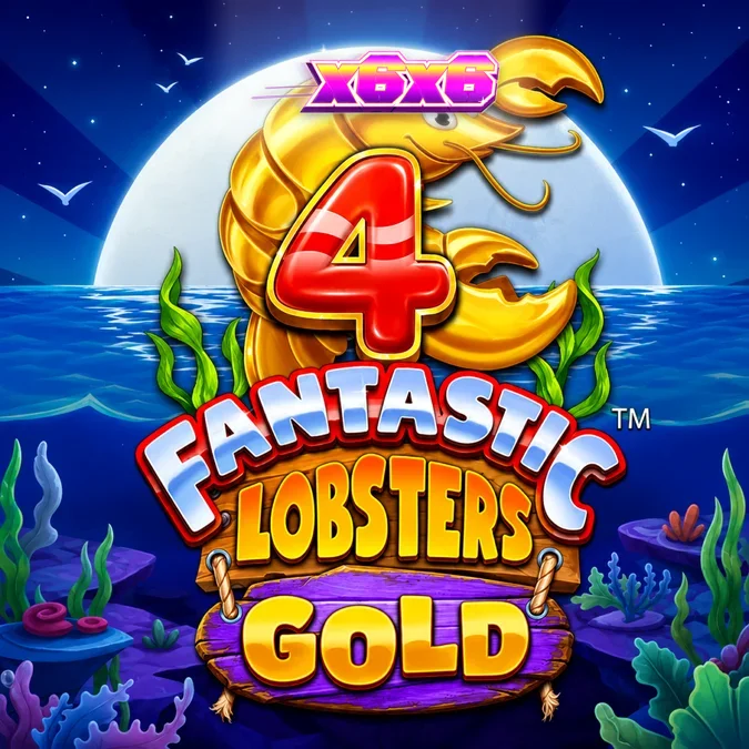 Interface do jogo de slot 4 Fantastic Lobsters Gold com elementos subaquáticos